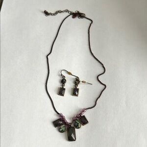 Elegant Purple and Gold Jewelry Set